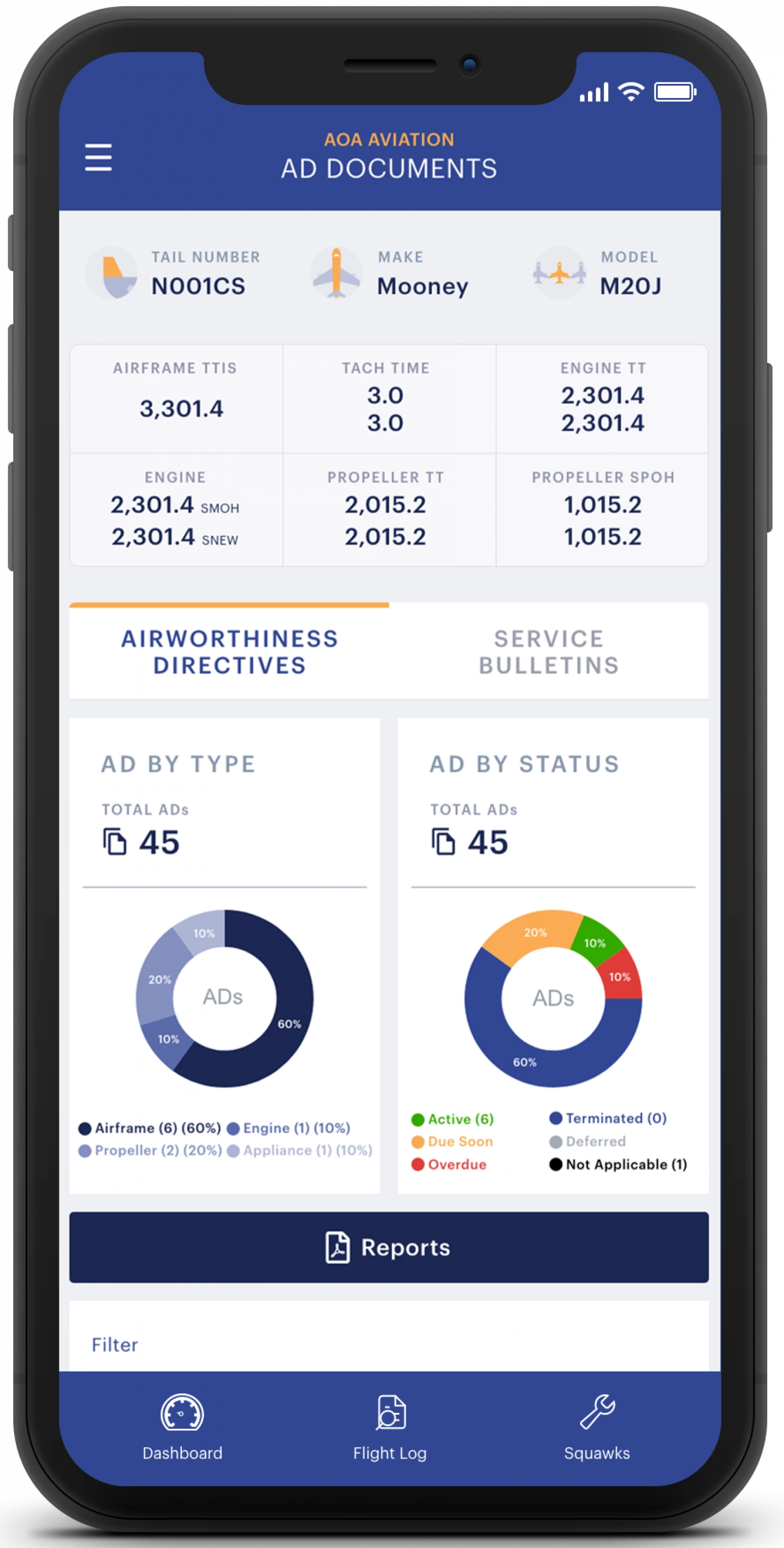 Know the state of your aircraft's compliance with Airworthiness Directives, Service Bulletins, and other regulatory requirements.