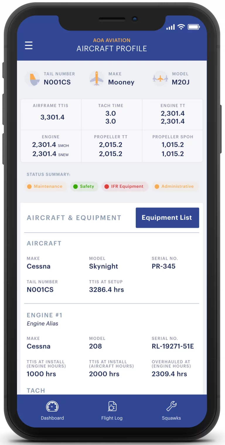 Share your aircraft's information easily with others and always maintain control of your data.