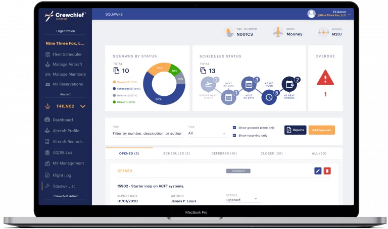 Disrupting aircraft management, improving safety, saving time and money
