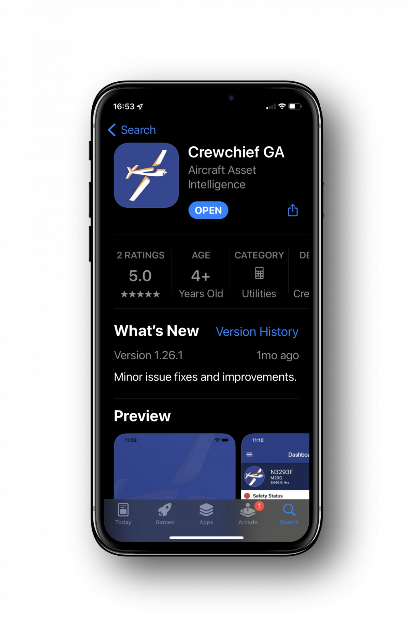 Download and log into the Crewchief GA app.
